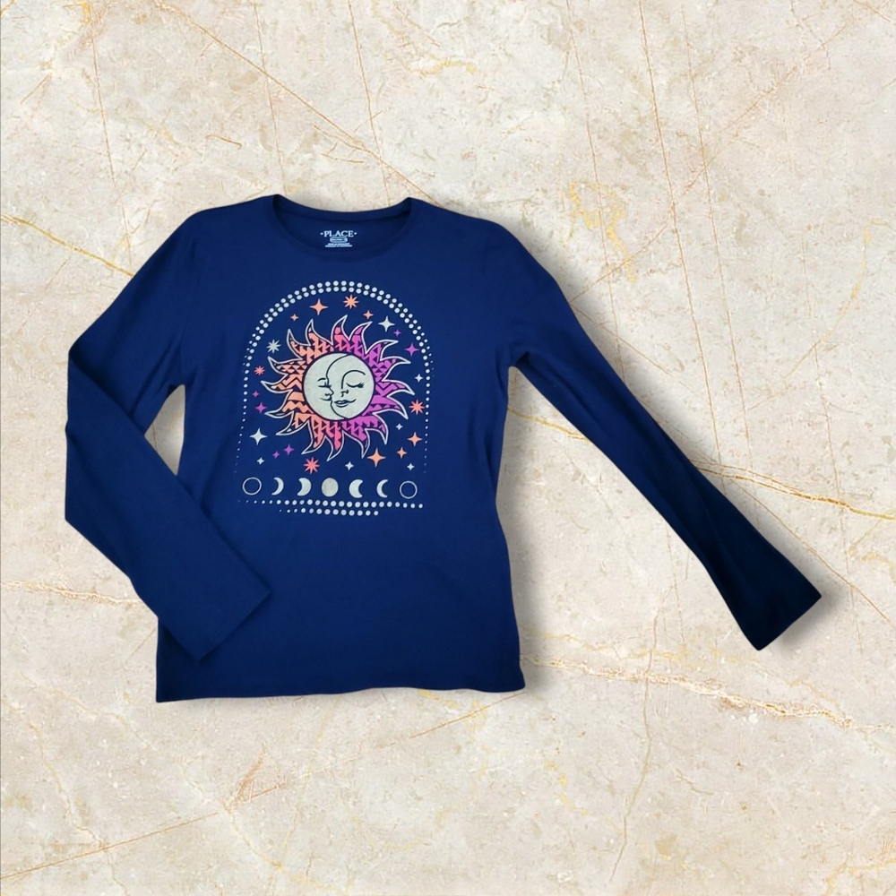 Girls (16) Blue Graphic Tee